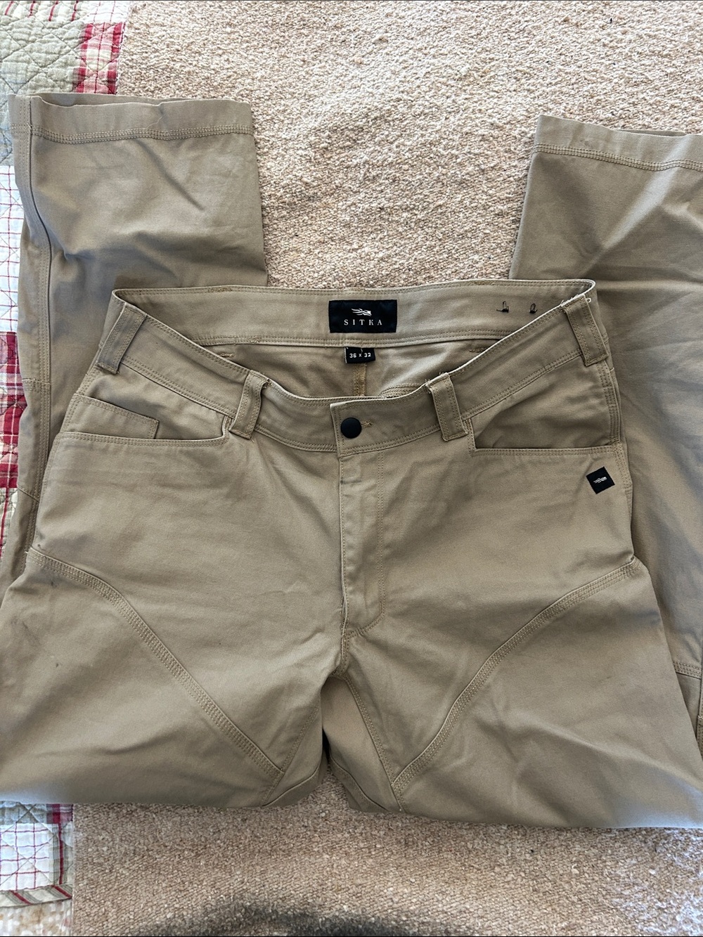 Sitka Men's Tan Performance Chinos — Durable Everyday Pants